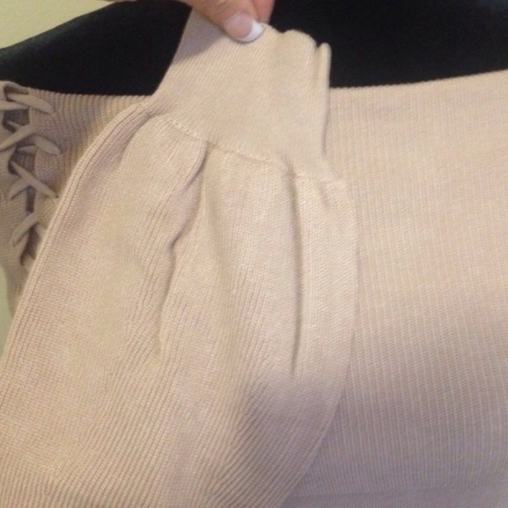 NWT Off the Shoulder Corset Sweater - Picture 6 of 7